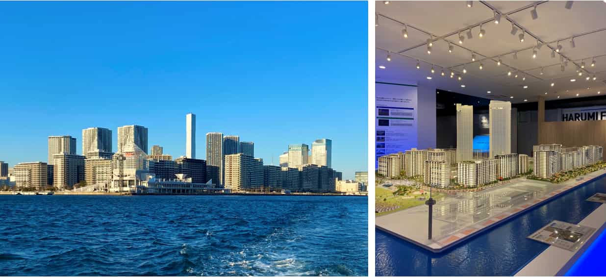 HARUMI FLAGの現地と模型コーナー