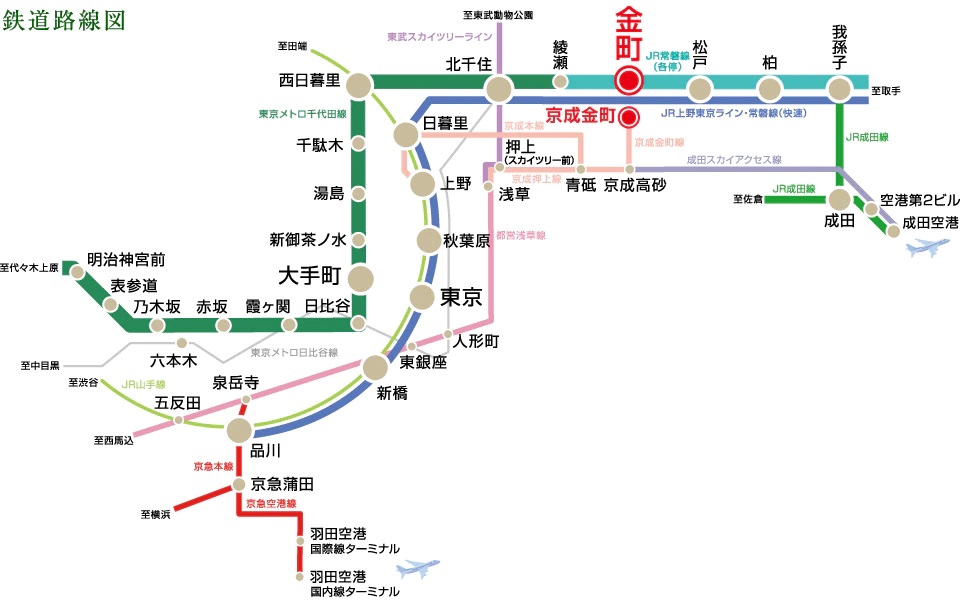 シティテラス金町の路線図