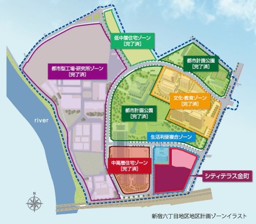 シティテラス金町地区計画ゾーンイラスト
