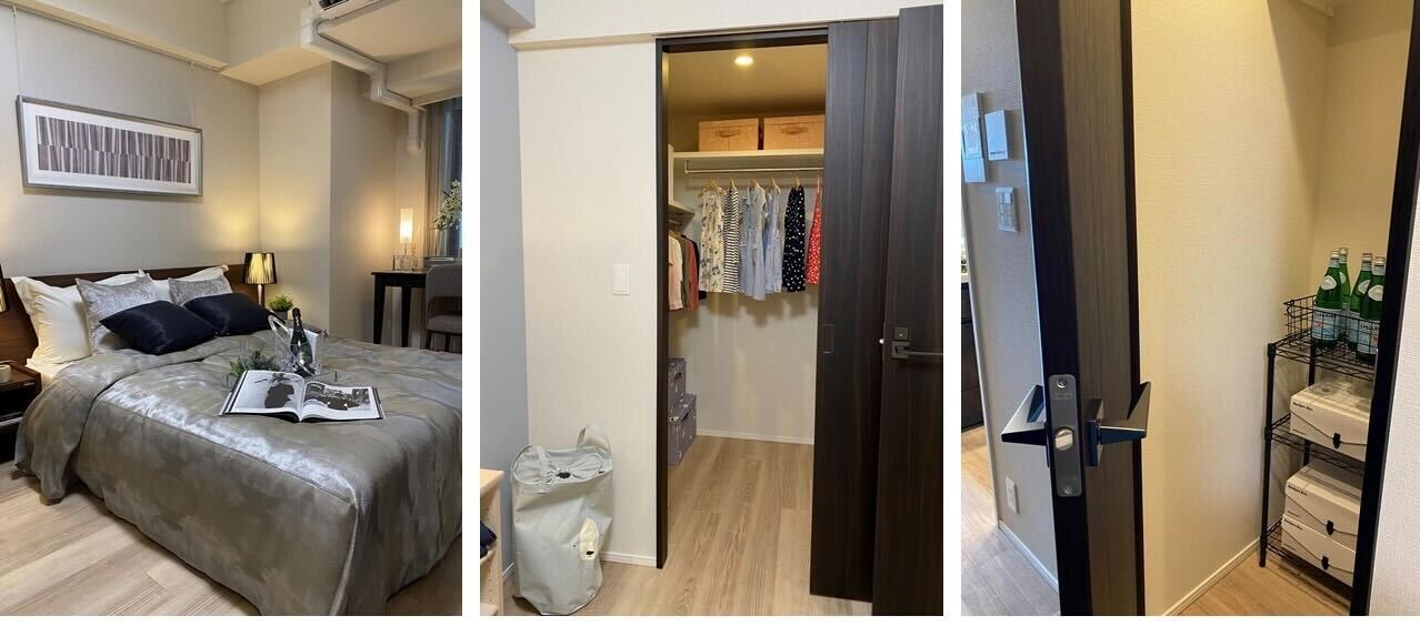 シティテラス金町のモデルルーム洋室と収納