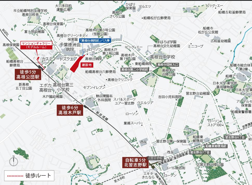 リビオシティ船橋高根台の現地案内図