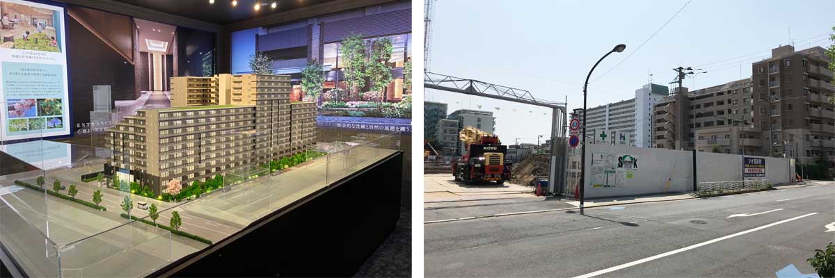 ジオ南砂町の模型と現地