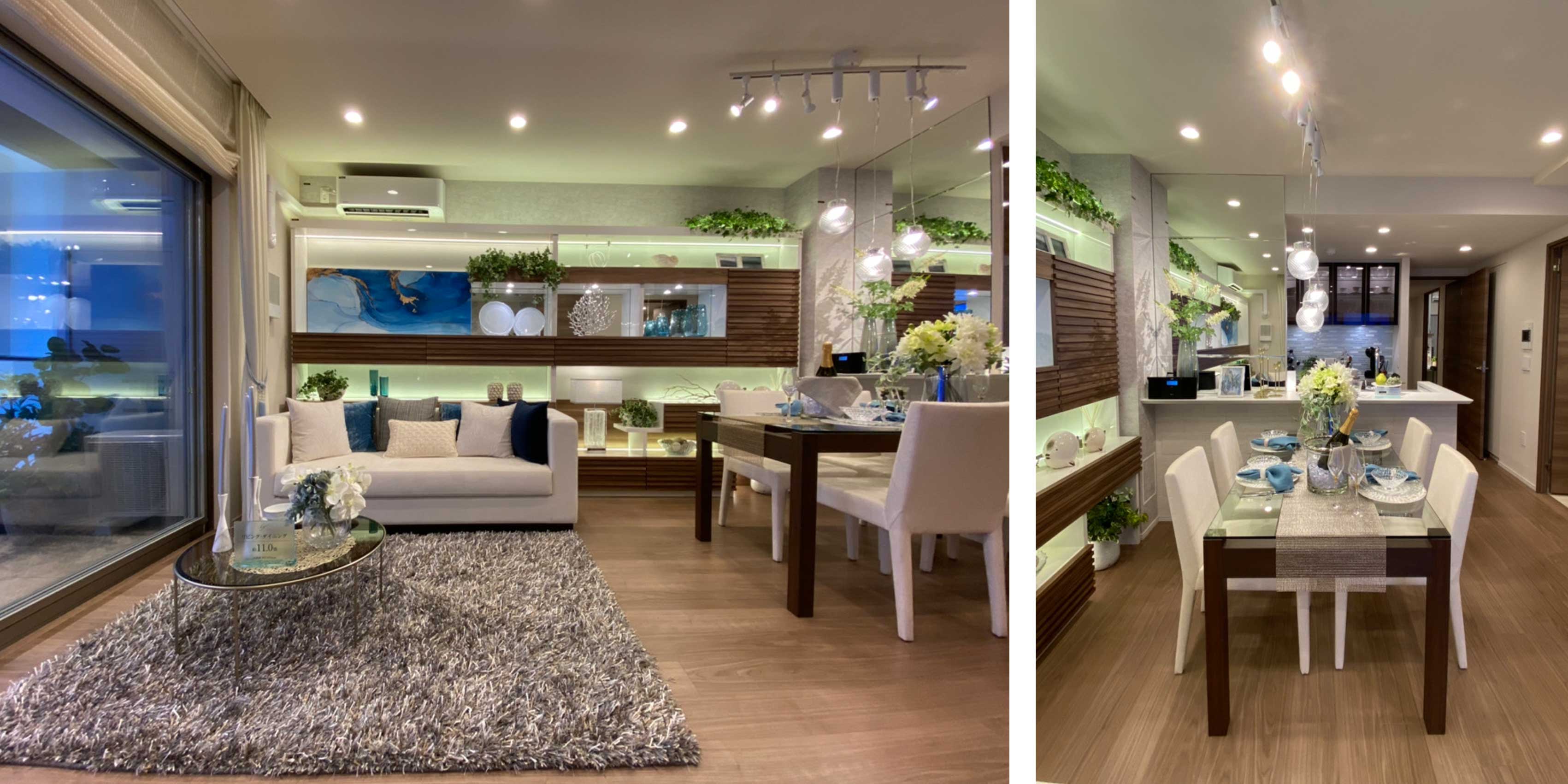 ジオ南砂町のモデルルーム(リビングダイニング)