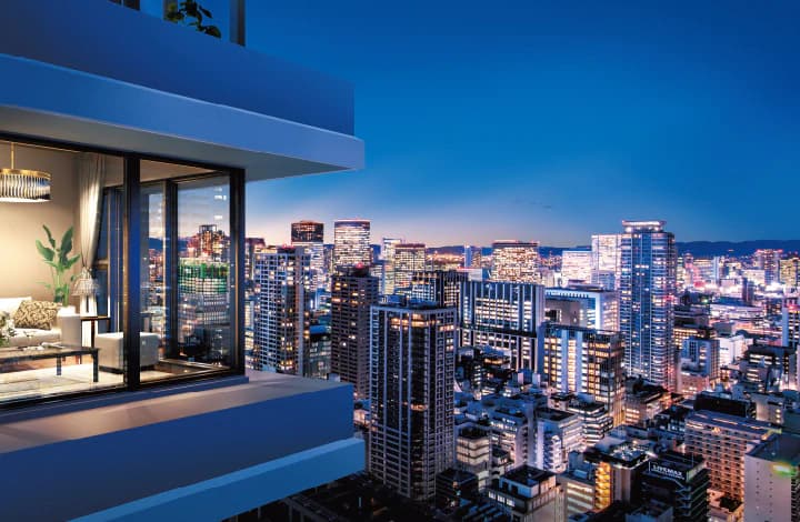 ⑪シティタワー大阪本町の外観完成予想図