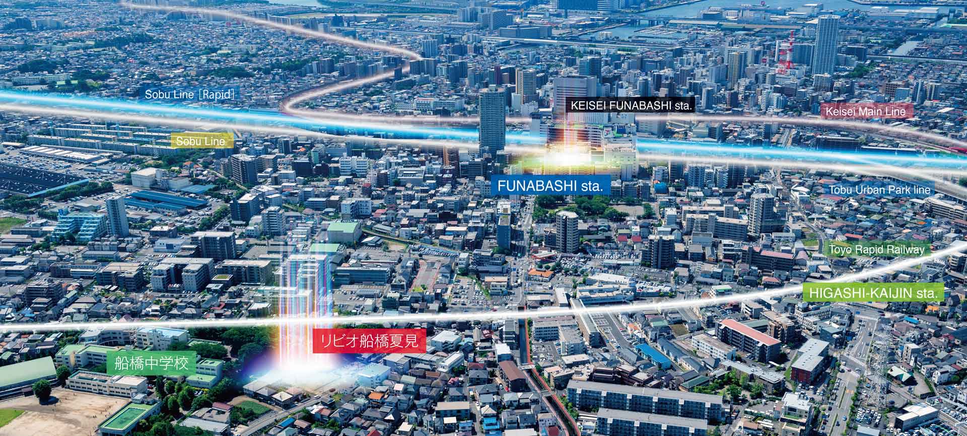 リビオ船橋夏見の交通案内図