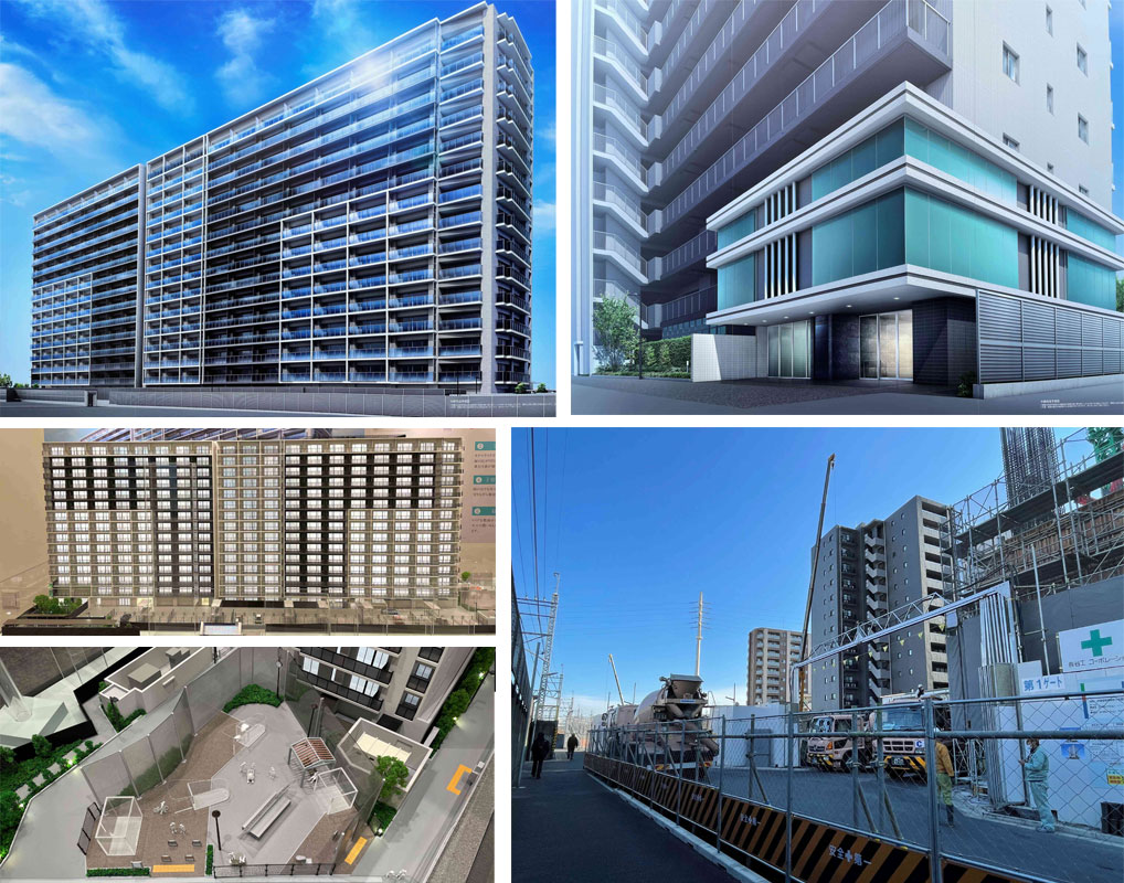 シティテラス新小岩の外観・エントランス・模型・現地