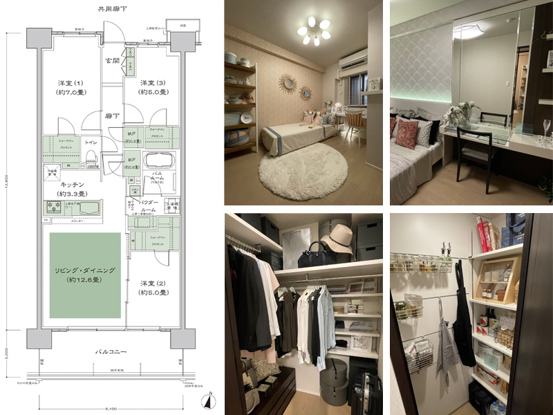 ソライエシティ-ザ・パーク／ザ・ガーデンのモデルルーム（間取り図・洋室・収納）