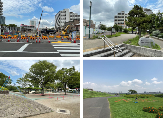 リビオシティ南砂町ステーションサイトの周辺環境(駅周辺、公園、河川敷)
