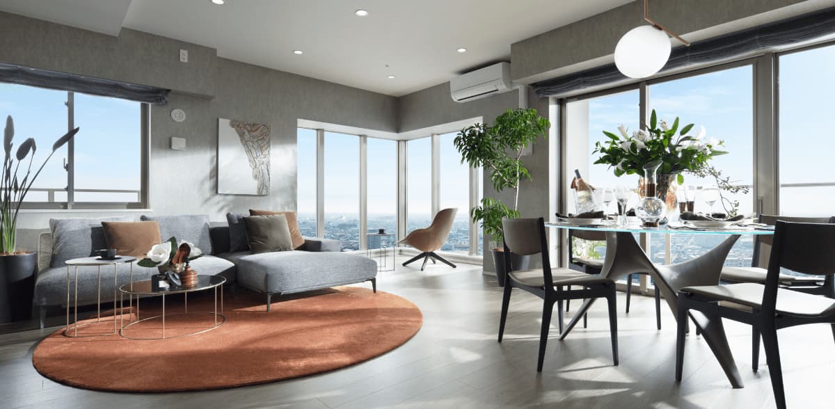 Brillia Tower 前橋のモデルルーム（リビングダイニングキッチン）.jpg