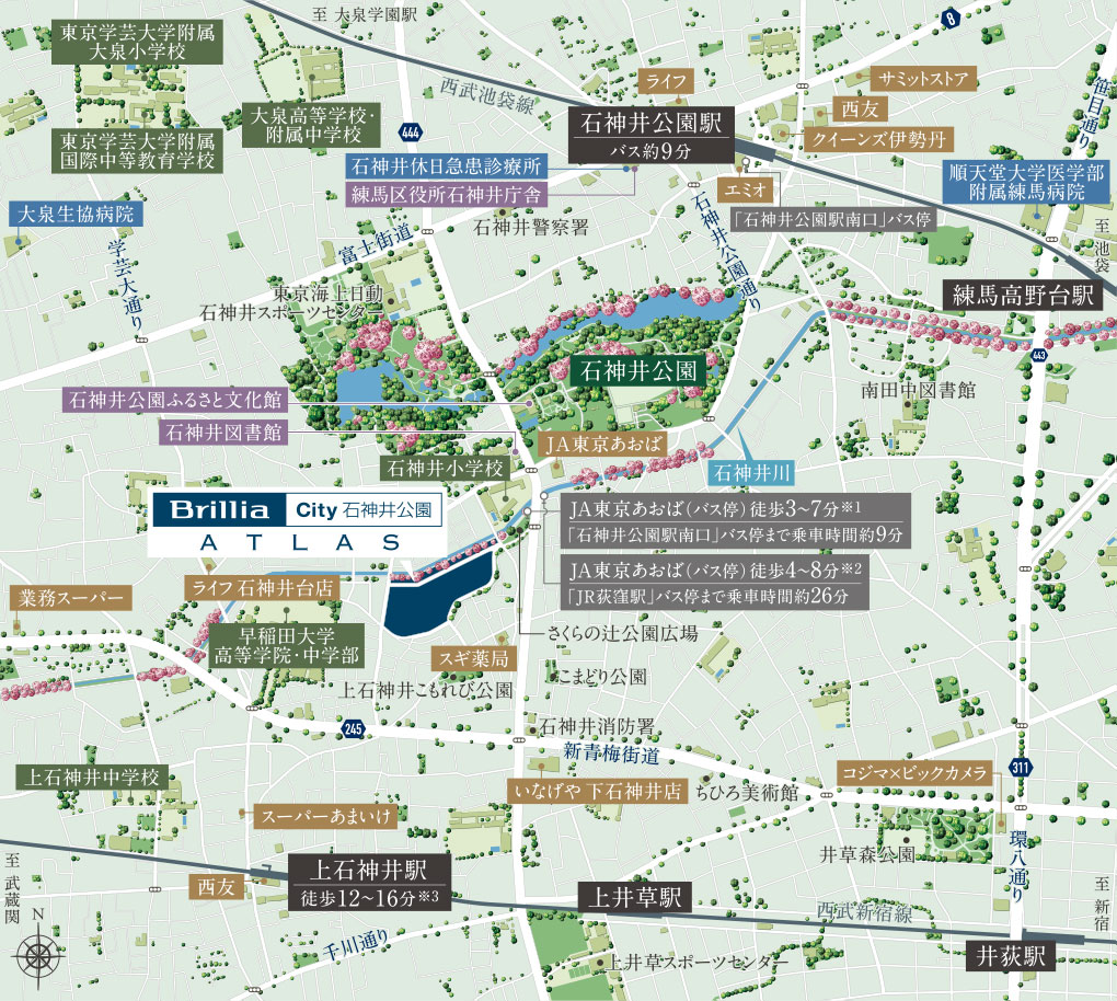 ⑥Brillia city ATLASの現地案内図