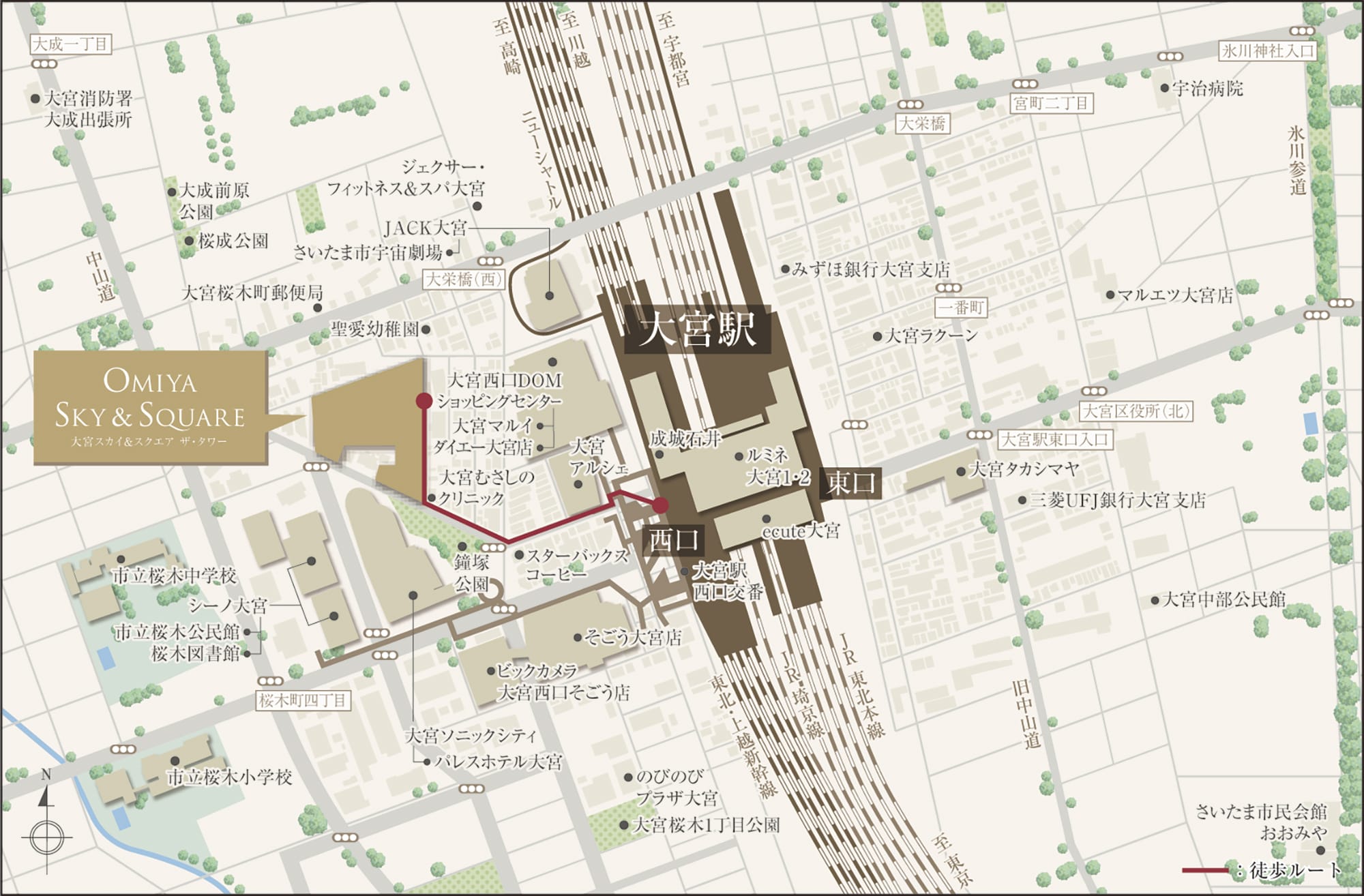 ④大宮スカイ&スクエア ザ・タワーの現地案内図