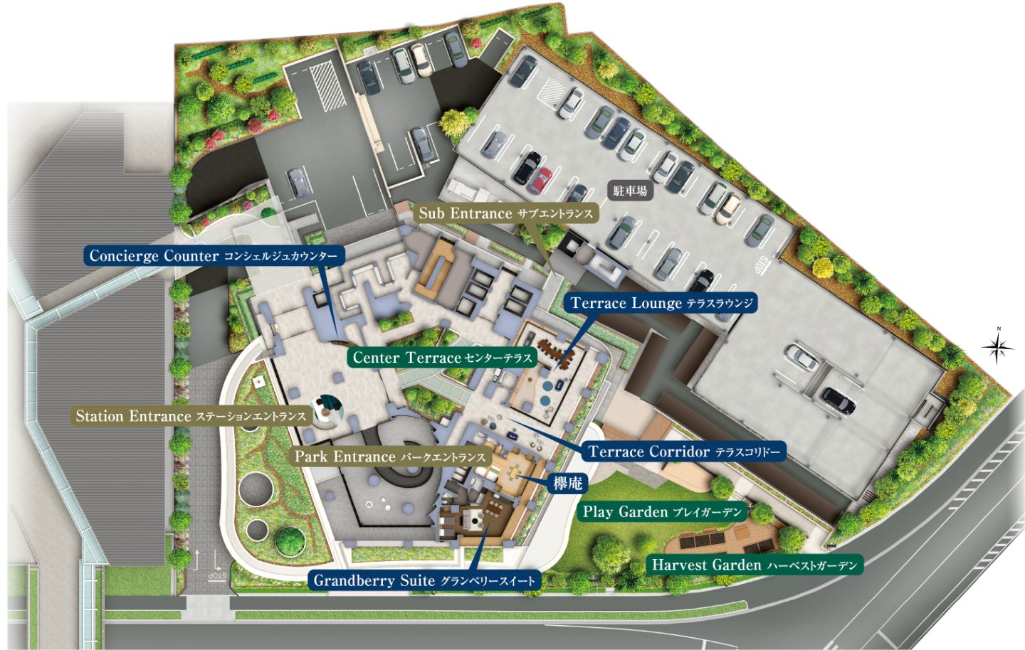 ドレッセタワー南町田グランベリーパークの敷地配置図