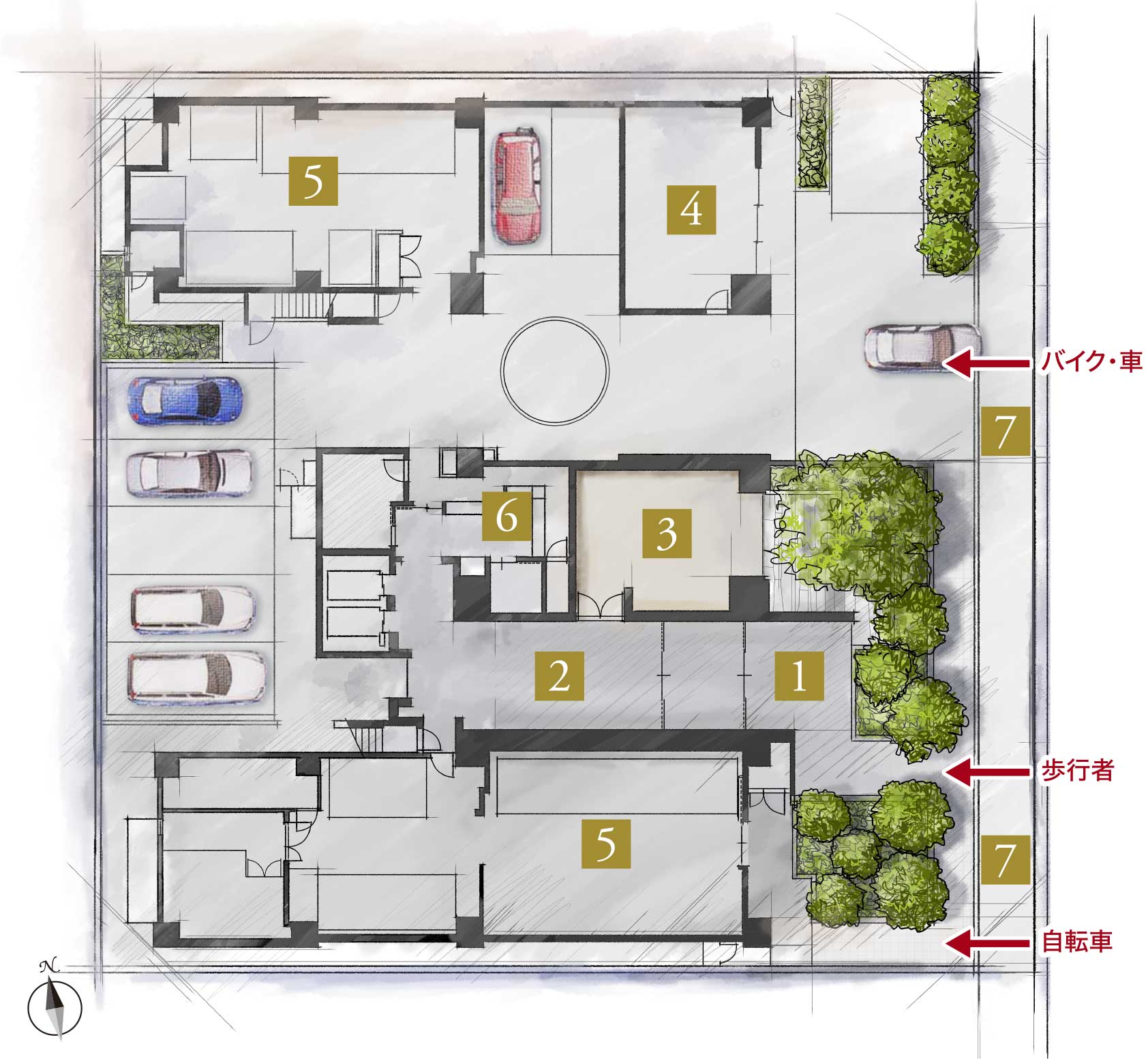 プレミスト江坂の敷地配置図