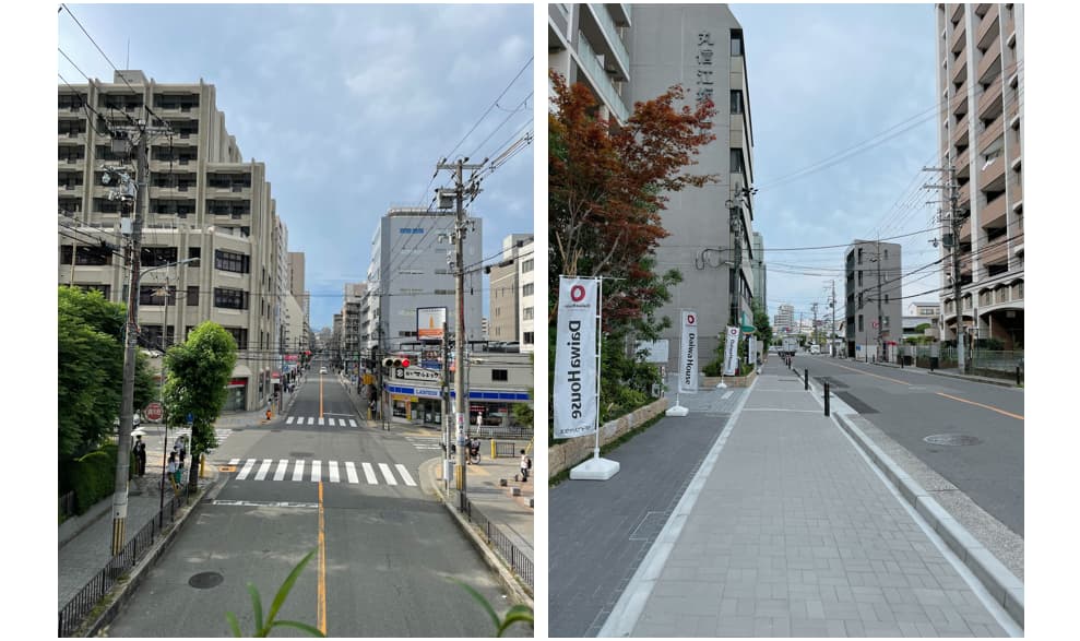 ②プレミスト江坂の駅からのルート