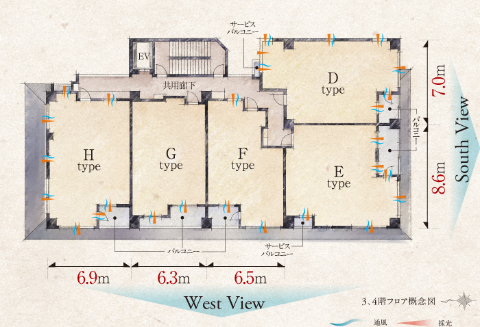 Brillia 京都鞍馬口のフロアプラン