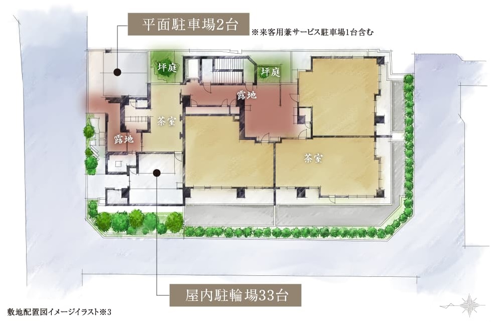 Brillia 京都鞍馬口の敷地配置図イメージ