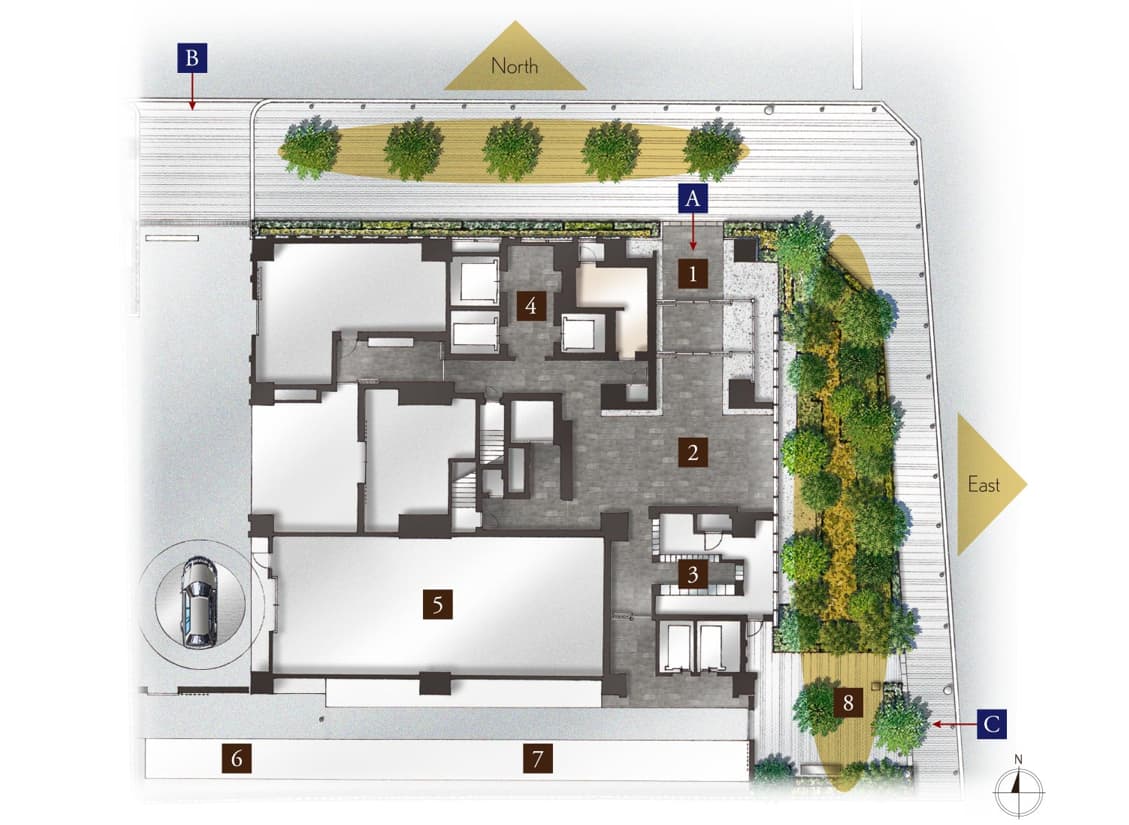 ジオタワー堺筋本町の配当図