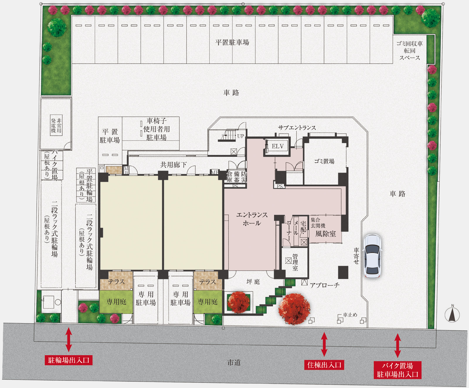 ワザック大和中央の敷地配置イメージ図