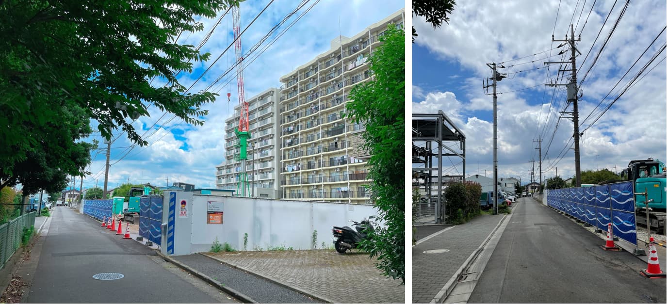 ④ワザック大和中央の周辺環境（現地）