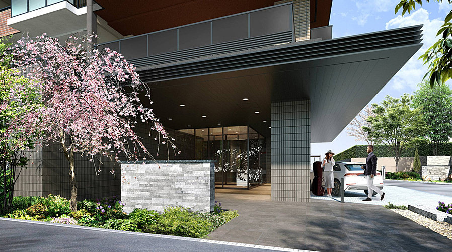 アルファグランデ成田八番街のエントランス