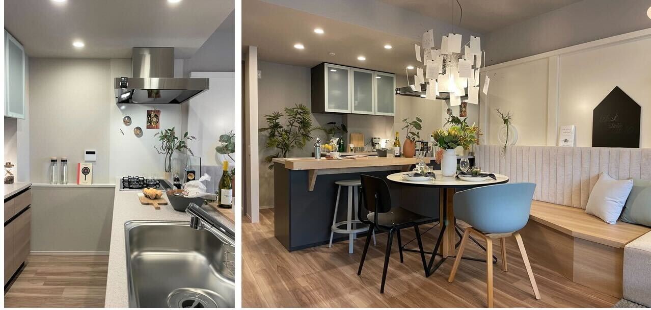 アルファグランデ成田八番街のモデルルーム（ダイニングキッチン）