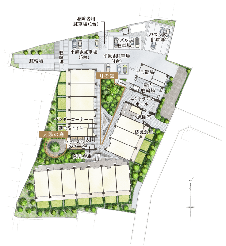 パークホームズ志木コンフォートテラスの敷地配置イラスト