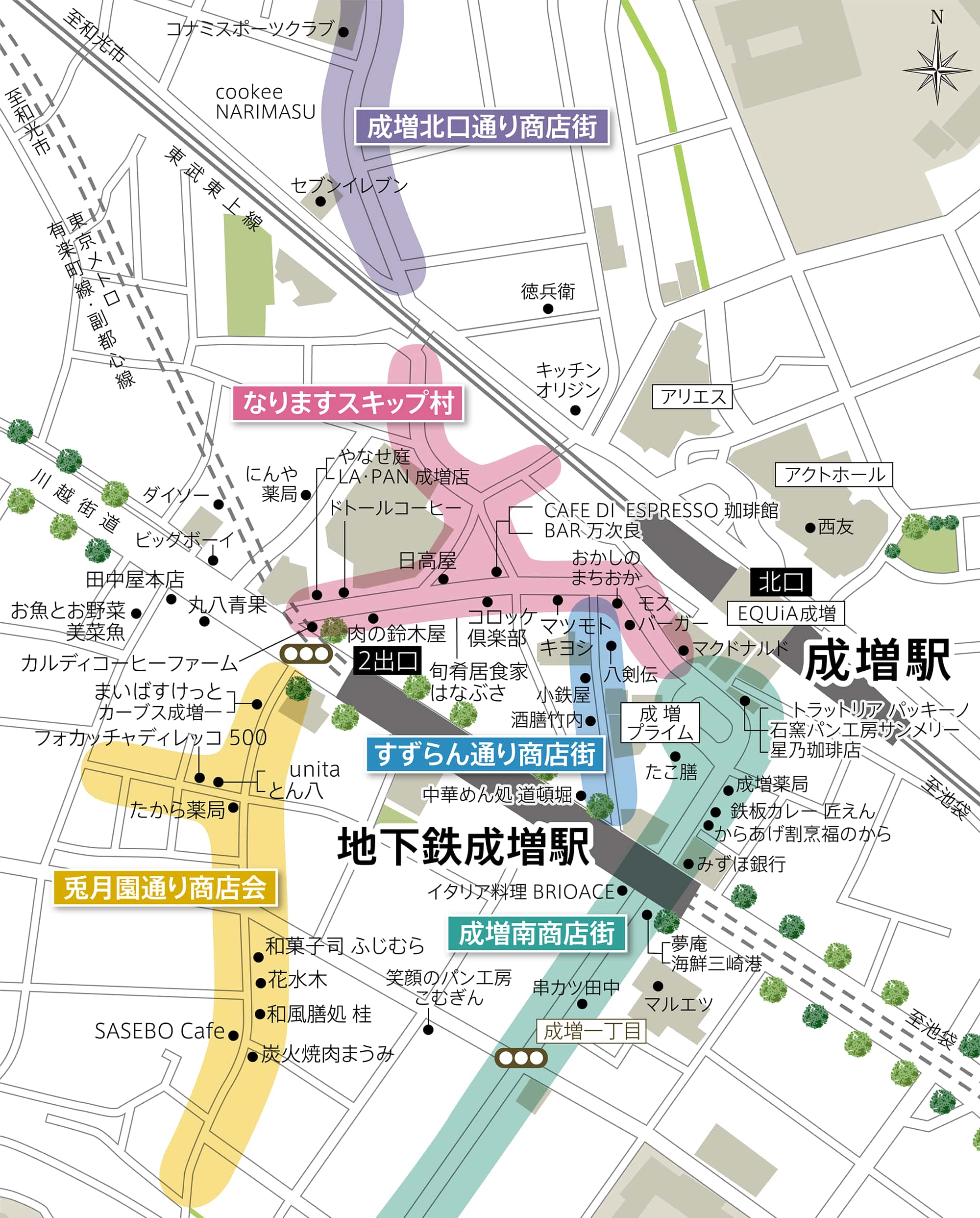 プラネスーペリア成増の商店街地図