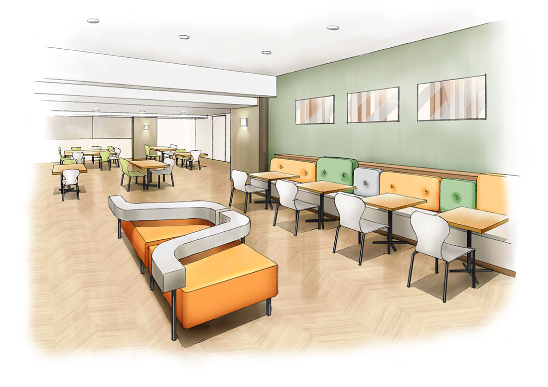 プラネスーペリア成増のコミュニティラウンジ完成予想イラスト