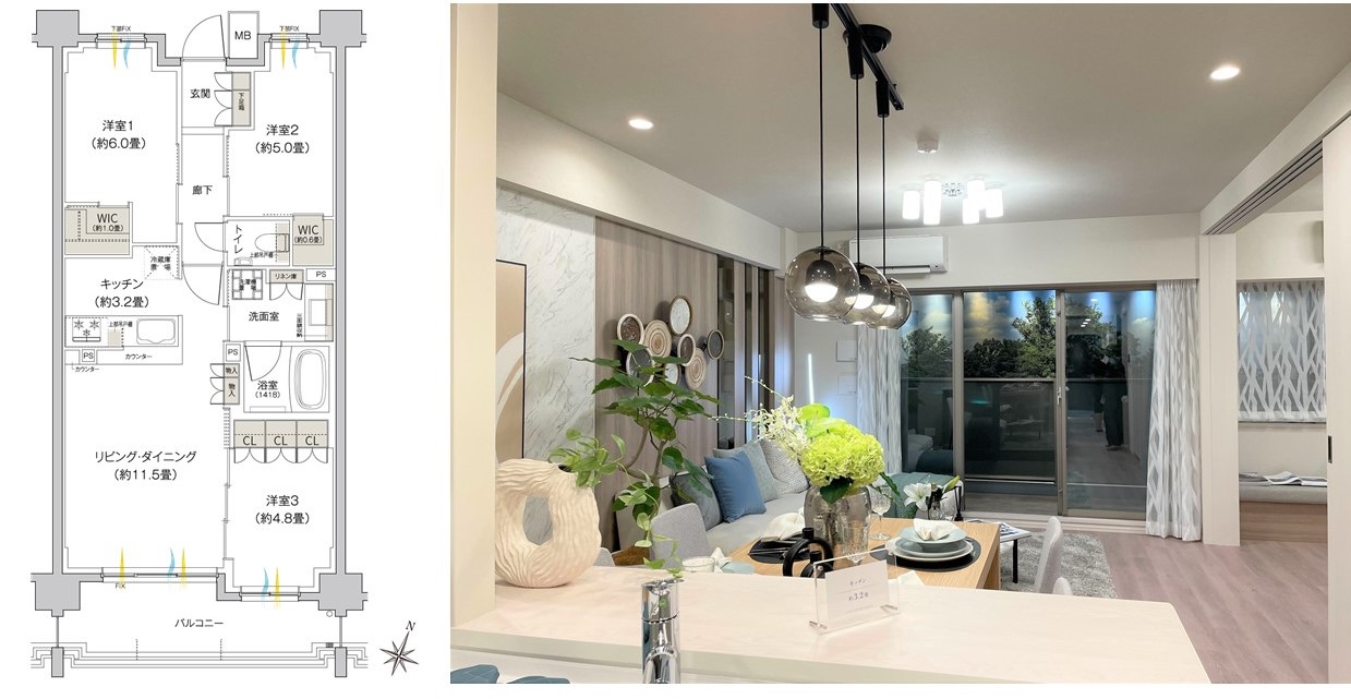 プラネスーペリア成増のモデルルーム（s-cタイプ）