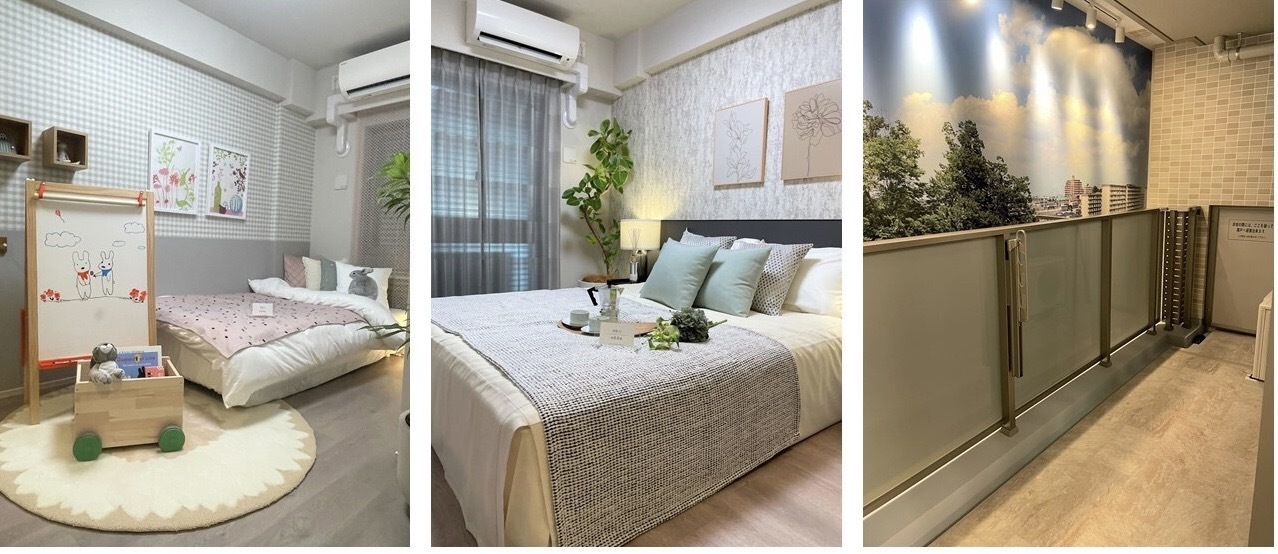 プラネスーペリア成増のモデルルーム（ルーバー、眺望）