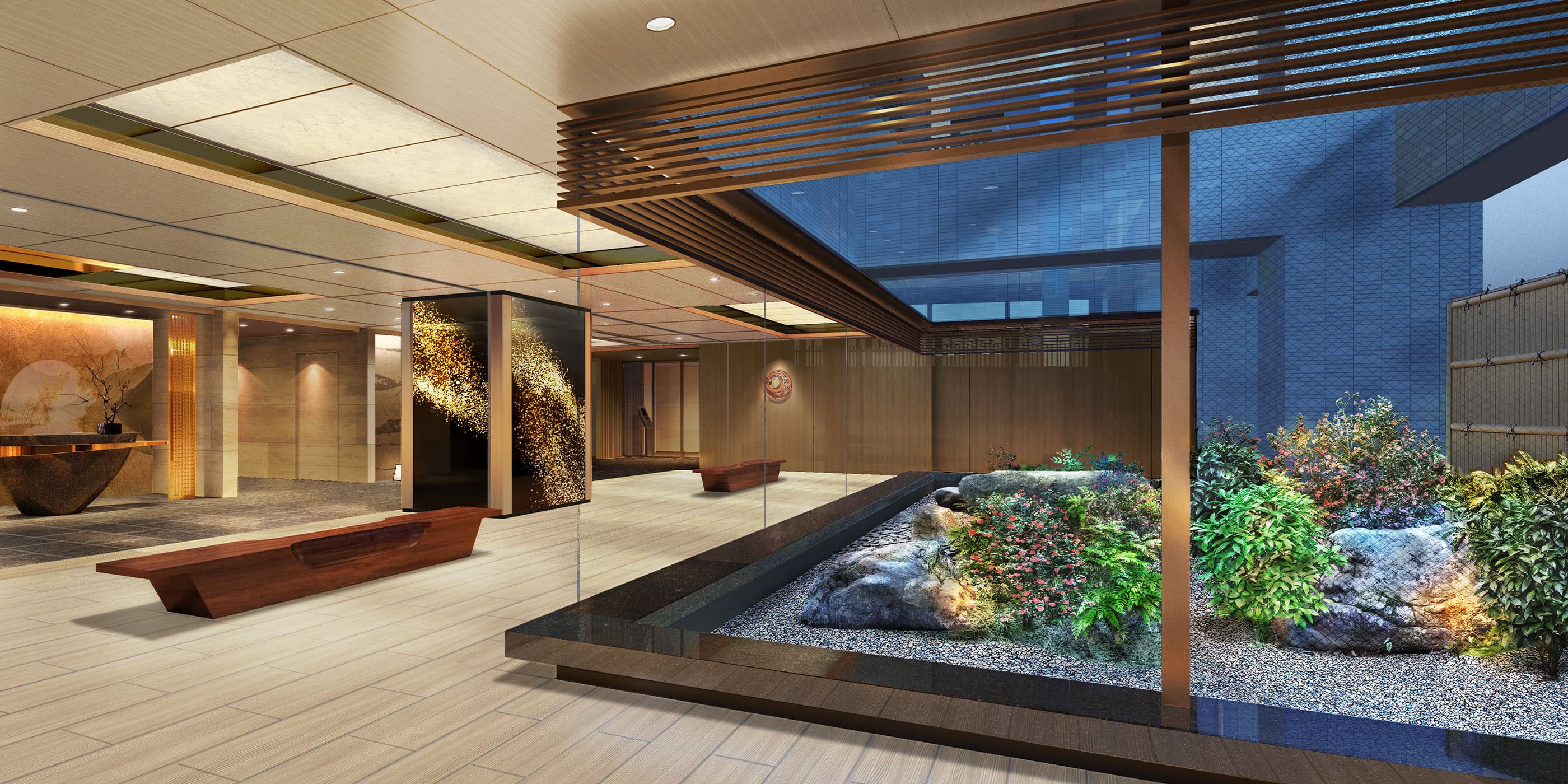 プレミスト京都 四条堀川の中庭