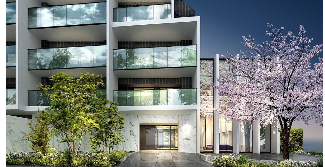 アールブラン大森レジデンスのエントランス完成予想CG