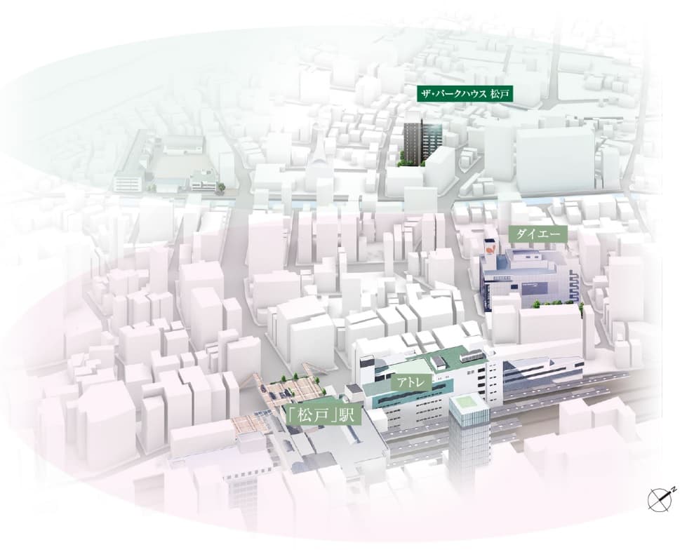 ザ・パークハウス 松戸の現地周辺イメージイラスト
