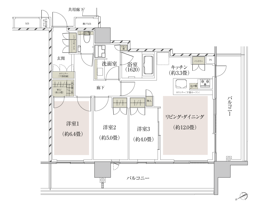 ザ・パークハウス 戸越公園タワーの間取り図