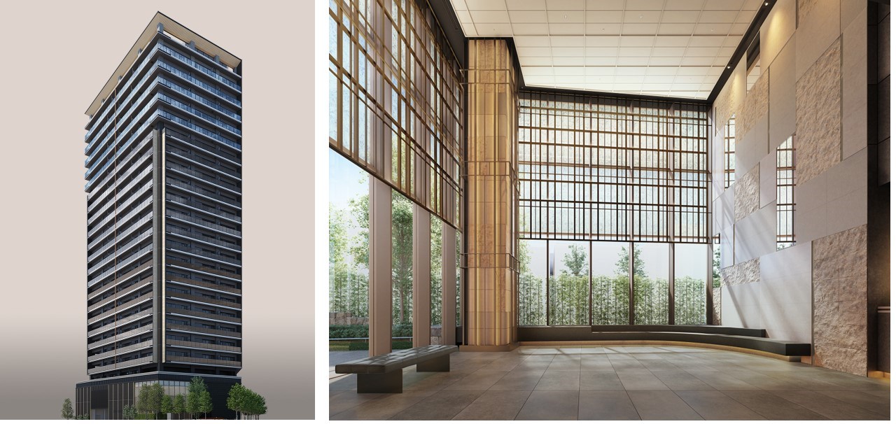 ザ・パークハウス 戸越公園タワーの外観完成予想CG