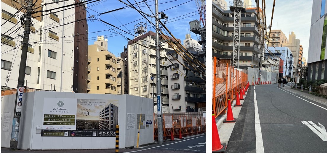 ザ・パークハウス 大森タワーの建設現地