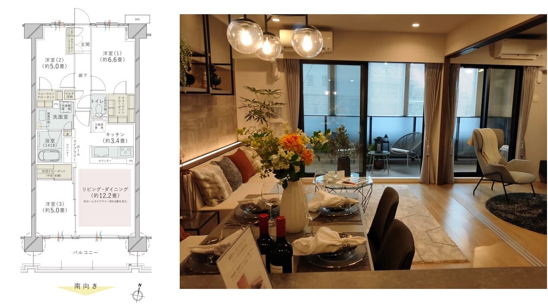 オーベル草加谷塚レジデンスの間取り図