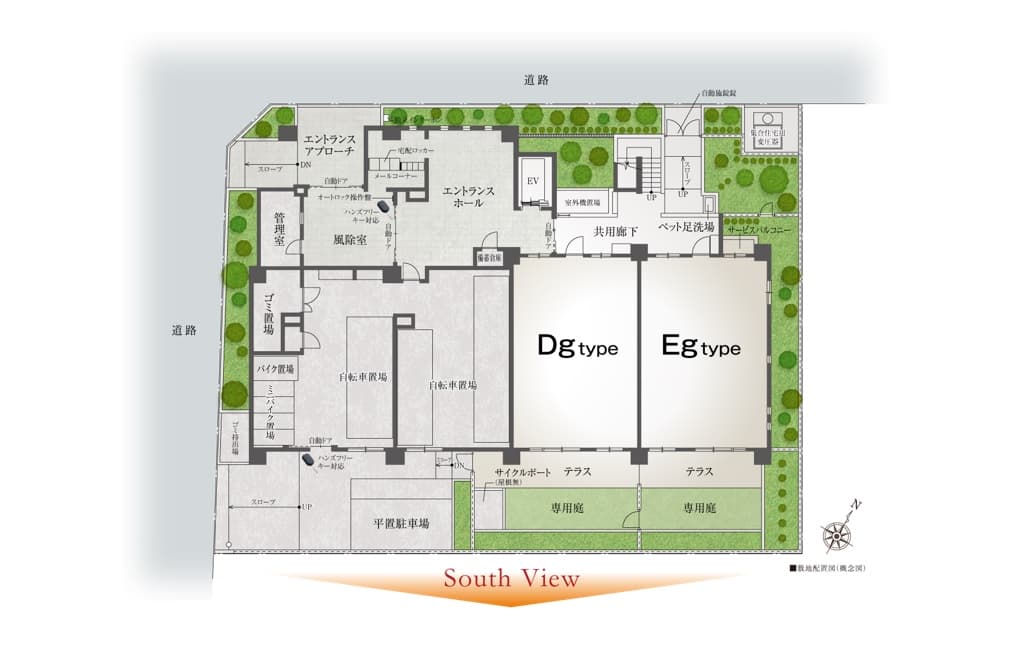 センチュリー西大宮の敷地配置図