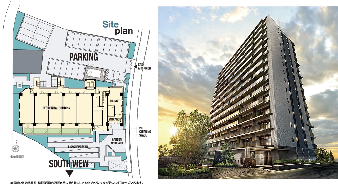 ⑥レーベン古河 REFAIMEの配置図と外観画像