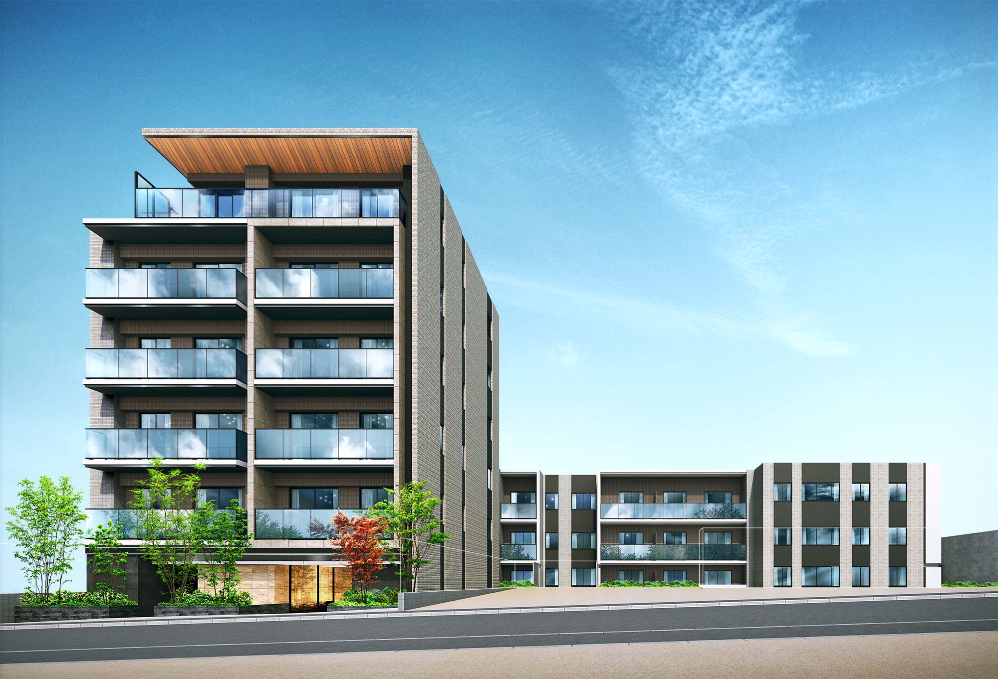 ピアース等々力レジデンスの外観完成予想CG