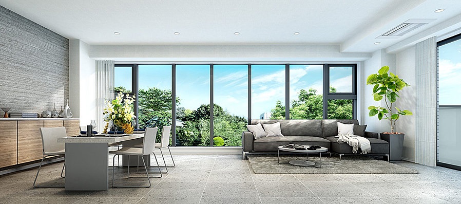 ディアナコート二子玉川翠景のリビング・ダイニング完成予想CG