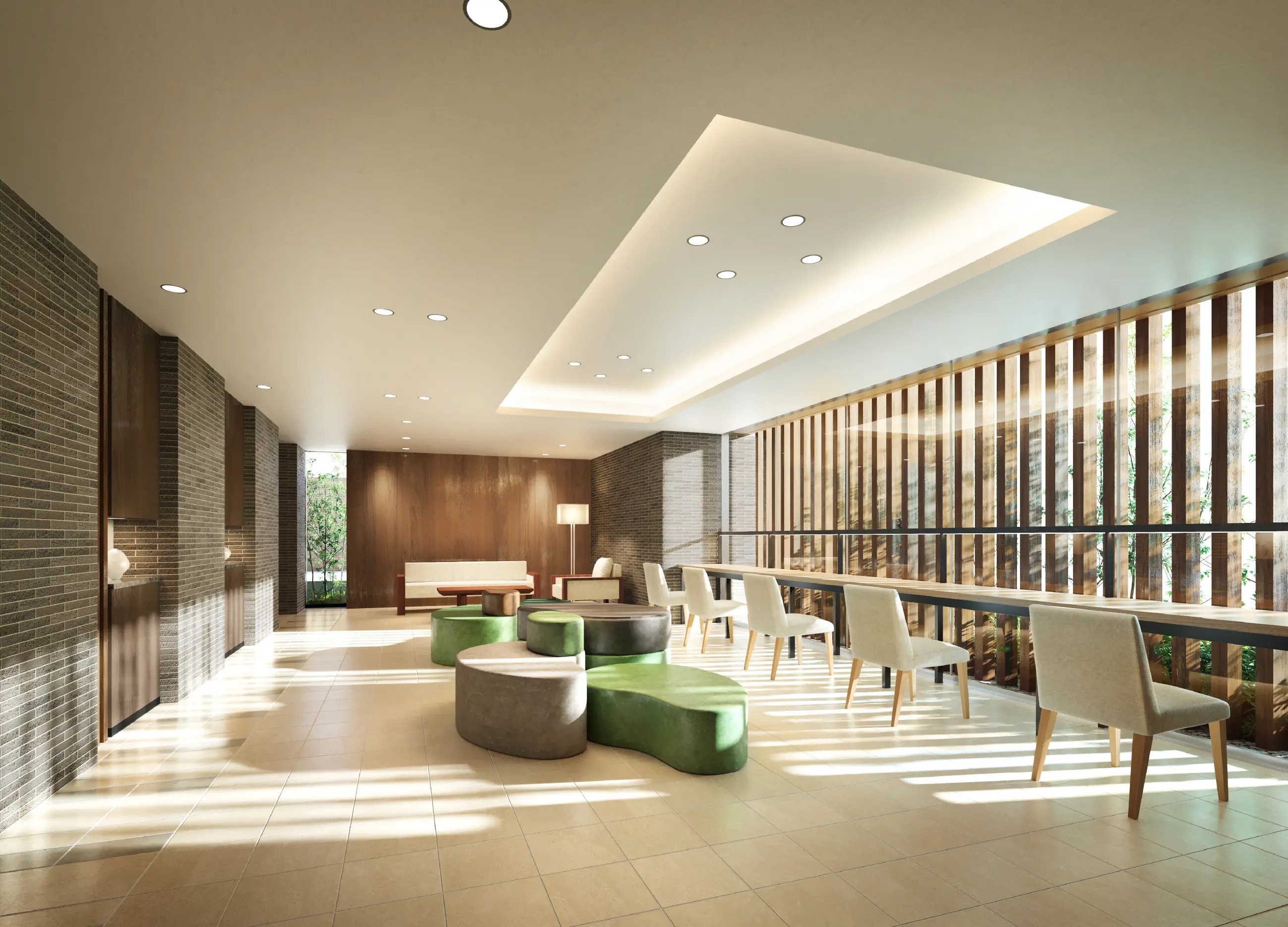 ヴィークステージ世田谷千歳烏山のエントランスホール完成予想CG