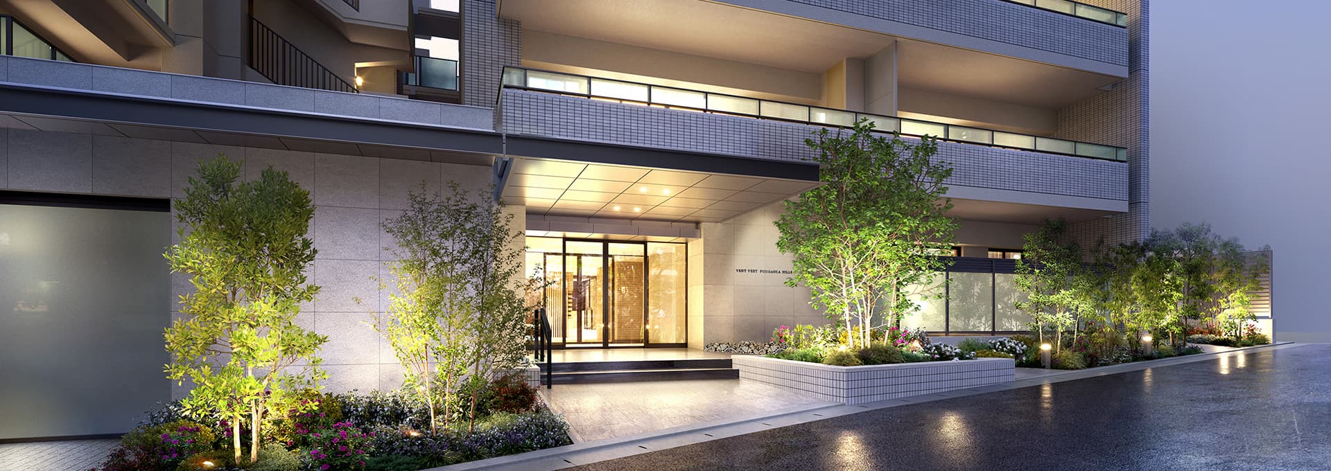 ⑫バンベール藤が丘ヒルズのエントランス