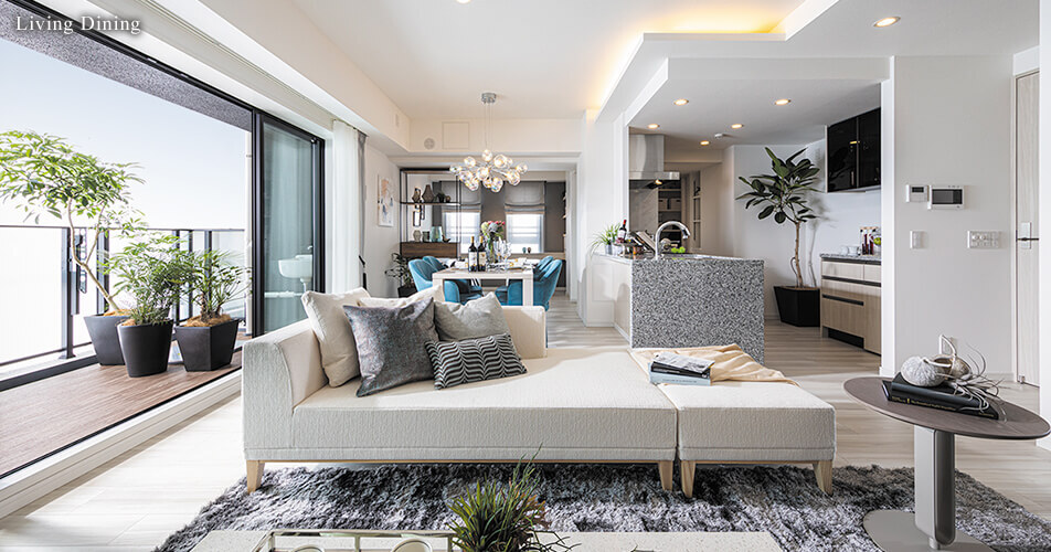 バンベール刈谷マスターコートのモデルルーム（リビング）