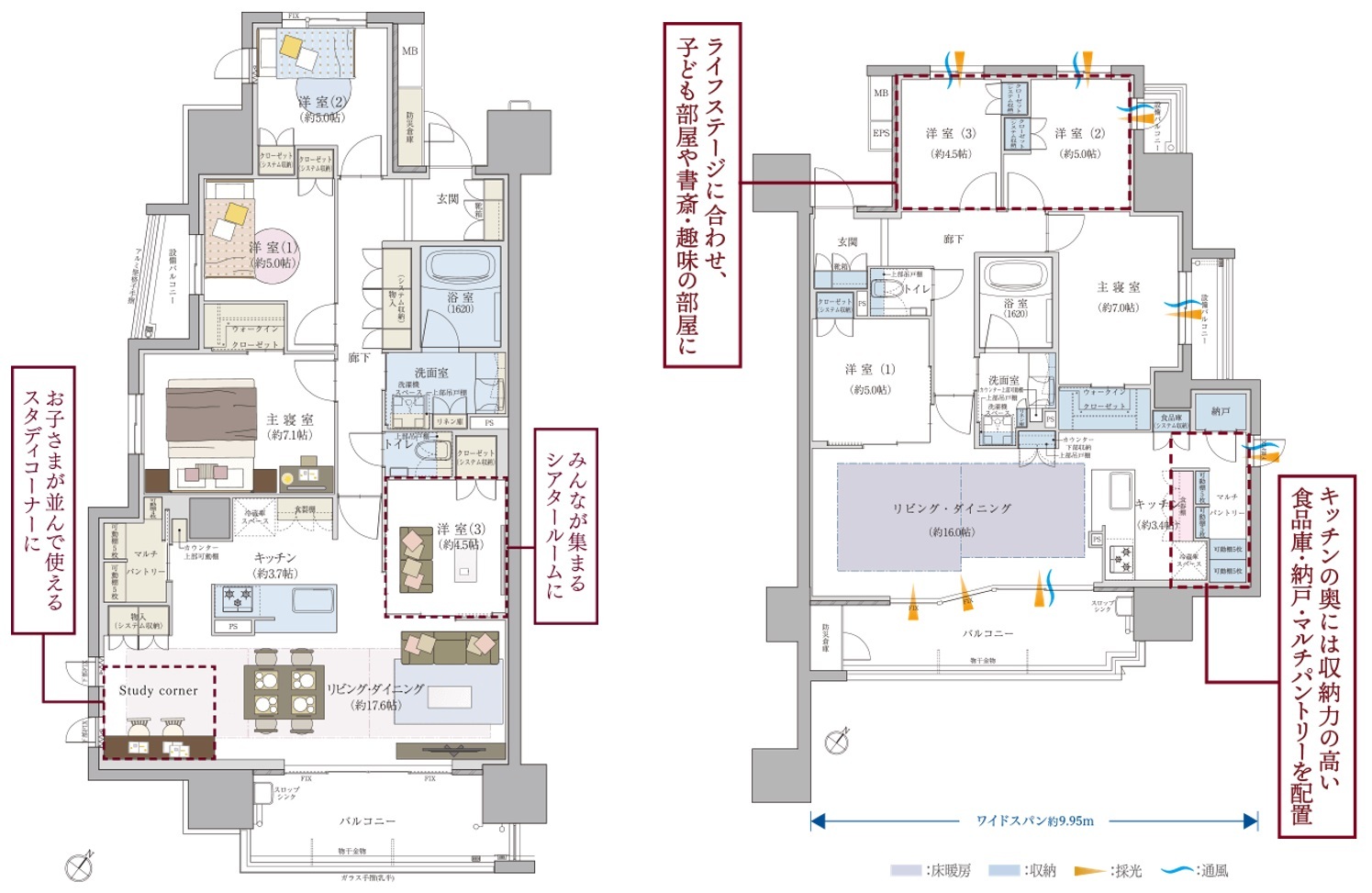 ⑨バンベール刈谷マスターコートの間取り図