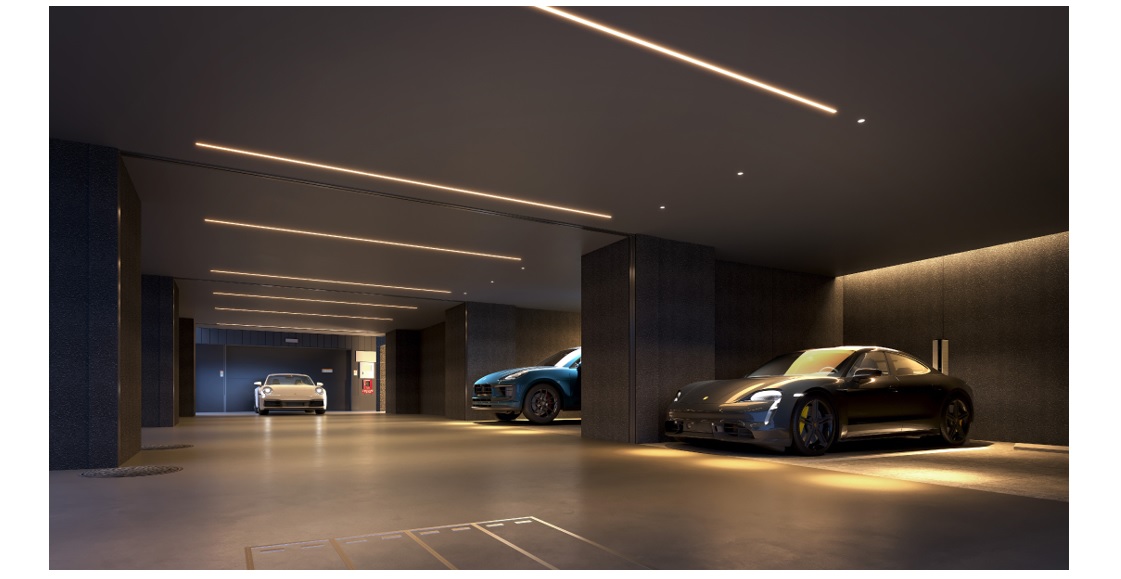 グランドメゾン伏見の平面駐車場完成予想CG