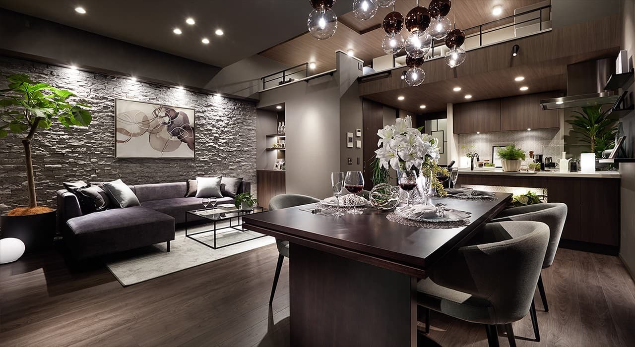 ヴェレーナグラン菊名の杜のモデルルーム（リビング・ダイニング・キッチン）