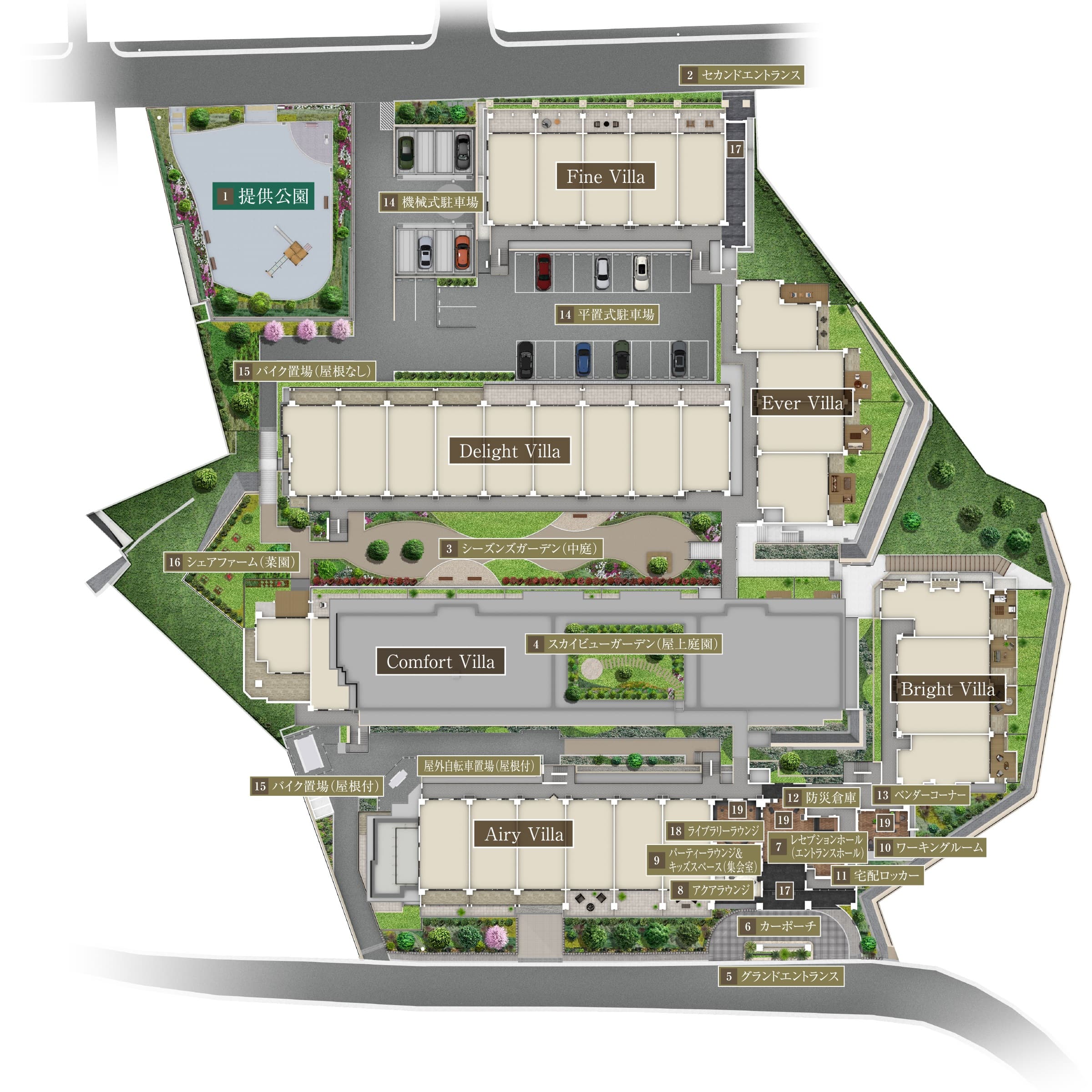 ヴェレーナグラン菊名の杜の敷地配置図