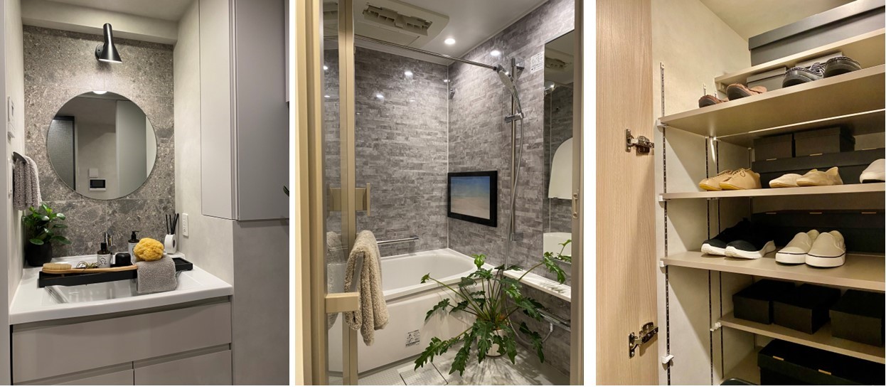 クリオ ラベルヴィ船橋のモデルルーム（水まわり）