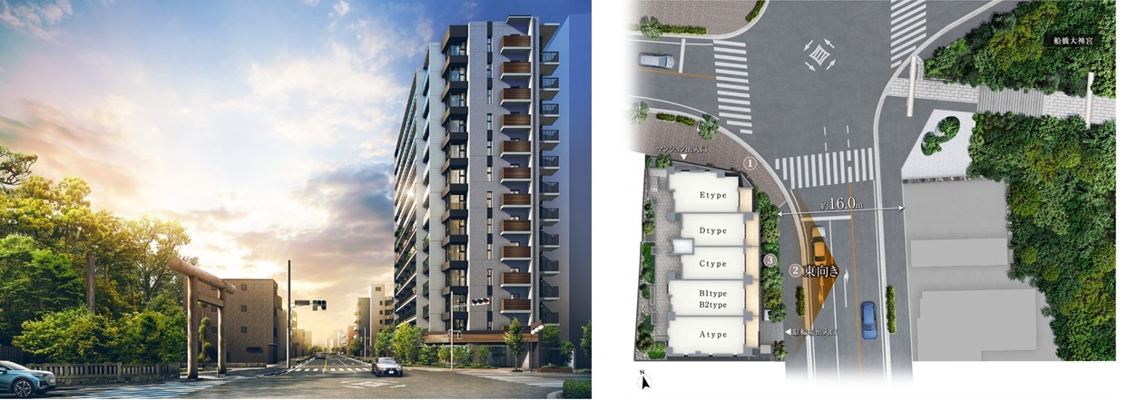 クリオ ラベルヴィ船橋の外観完成予想図